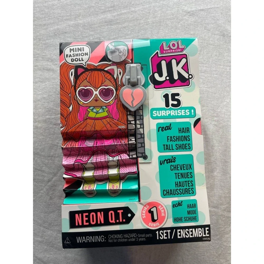 LOL Surprise ~ JK ~ Mini Fashion Doll ~ Neon QT ~ 15 Surprises ~ Series 1 NIB